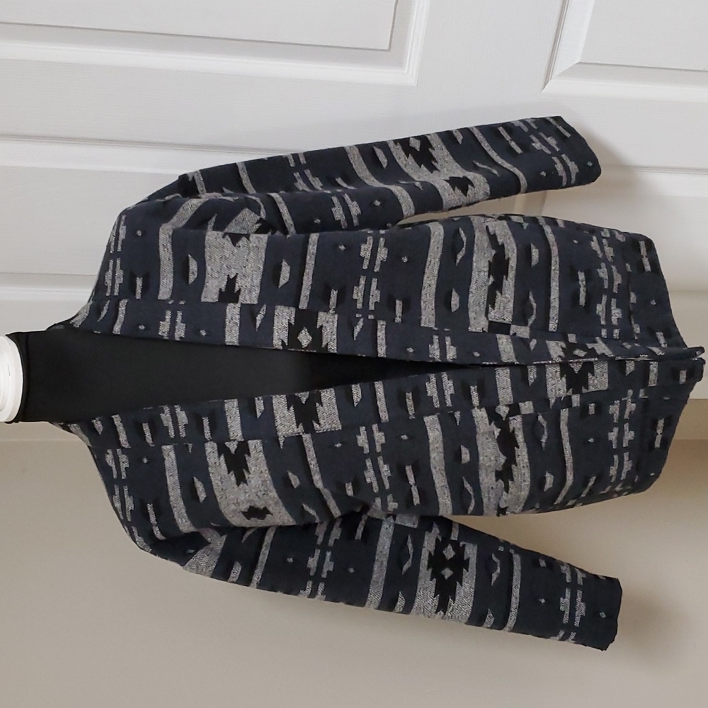 Western Print Blazer/Jacket Aztec Pockets Winter